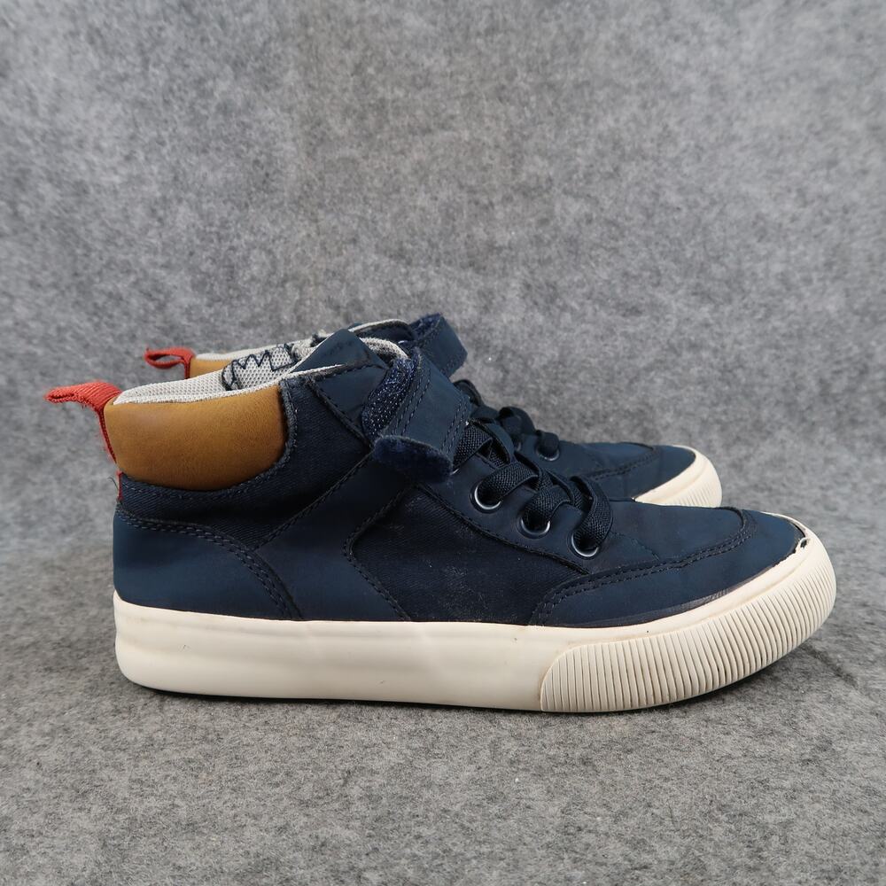 Cat & Jack Shoes Kids 1 High Top Sneakers Casual Trainers Easy On Strap Zip Blue